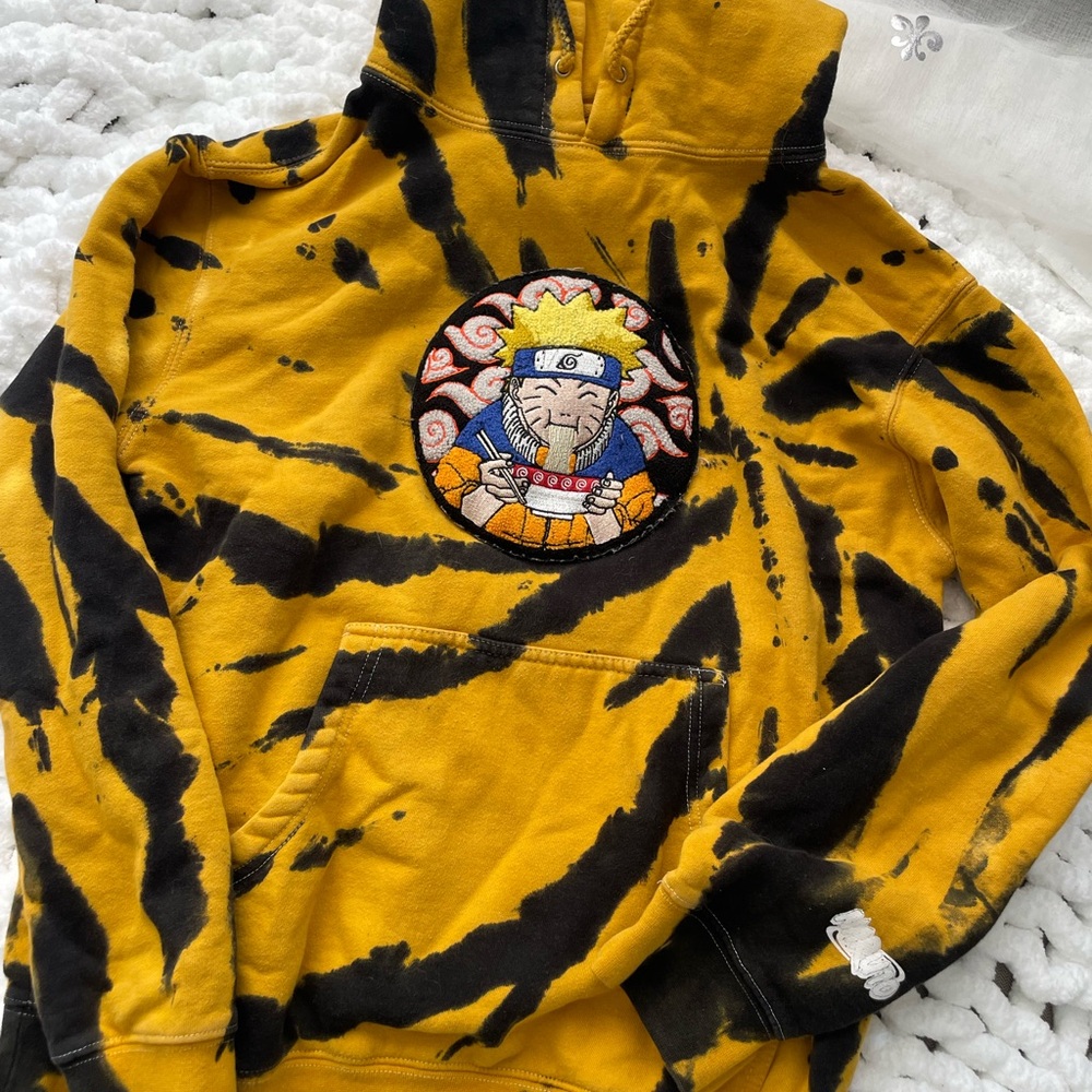 Naruto Collaboration Tie-Dye Hoodie - Yellow & Black